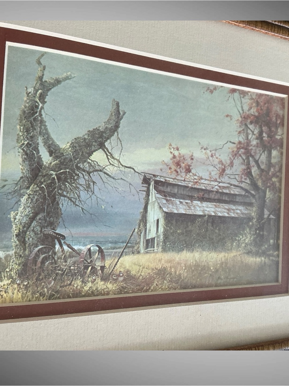 Ben Hampton “Monument to an Era” Framed Art Print Rustic Barn Farm Landscape